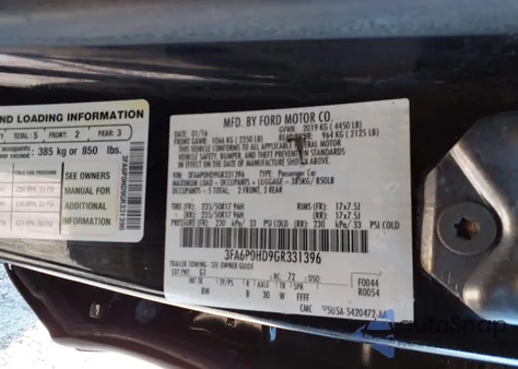 2016 Ford Fusion Se from USA, damaged, VIN 3FA6P0HD9GR331396